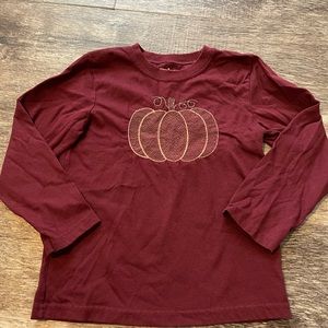 Pumpkin embroidered top